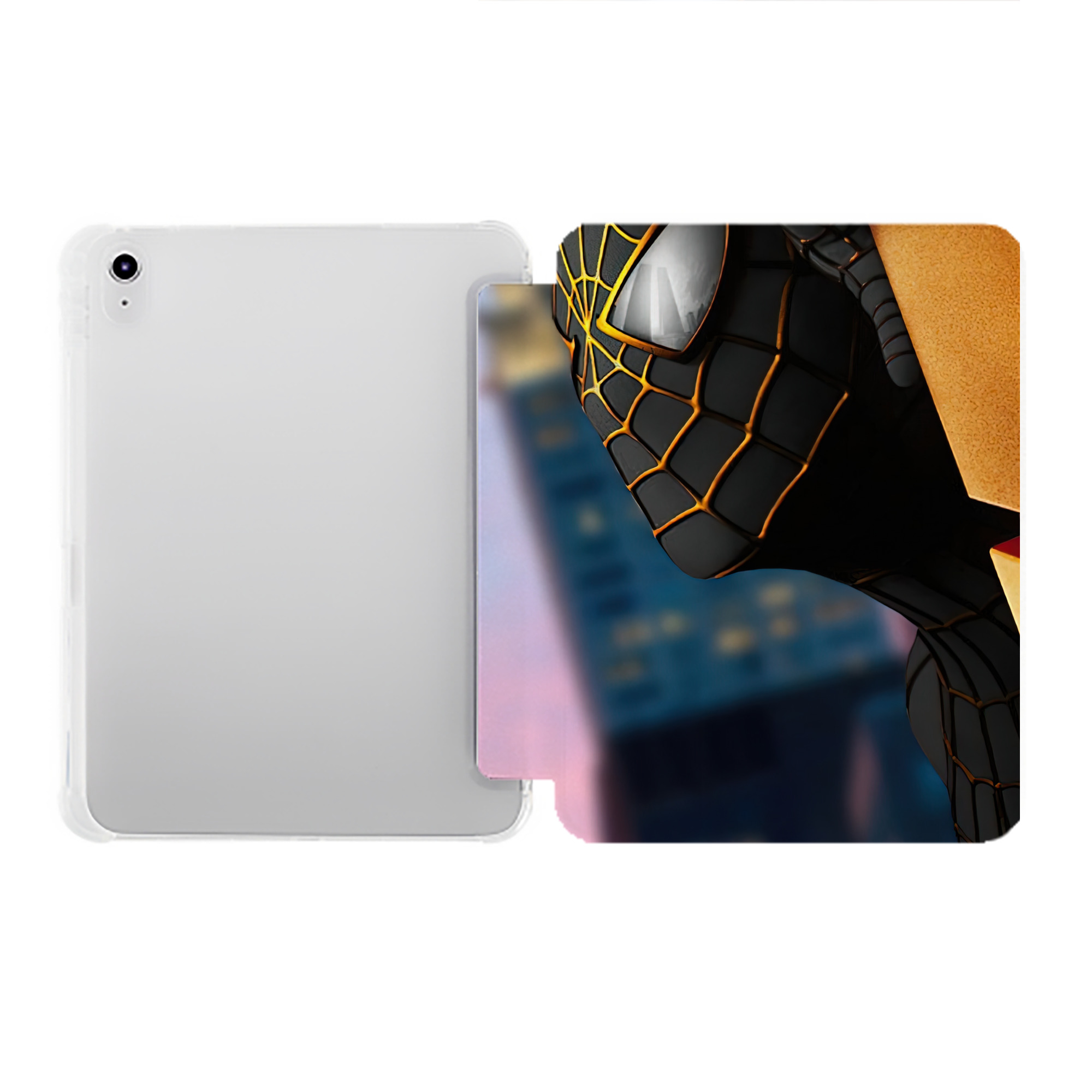 （画像用） Spider Man スパイダーマン IPad ケース ペン収納付き 三つ折りスタンド PUレザー×シリコン 対応機種9.5/10.5/10.9インチ